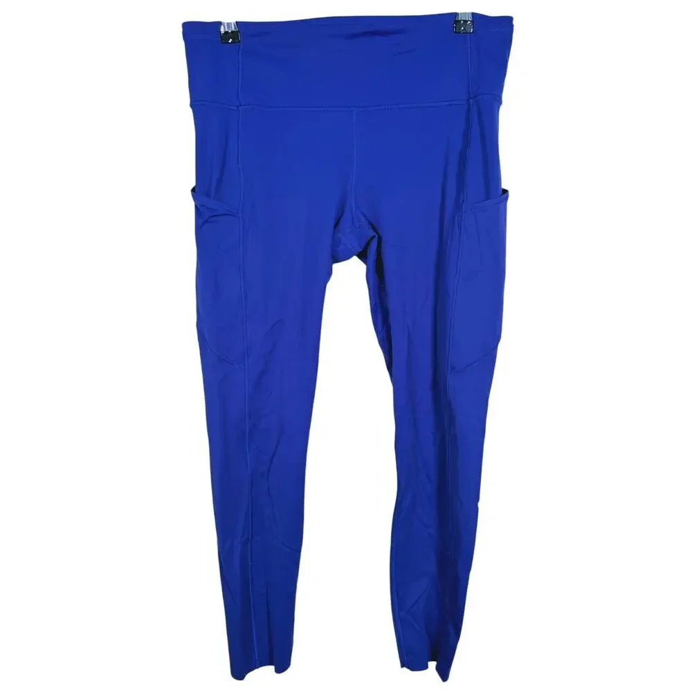 Lululemon Fast & Free Leggings Size 10 Jet Stream Blue Nulux 25